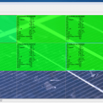 太阳能电池板控制软件显示从电池板收集的数据