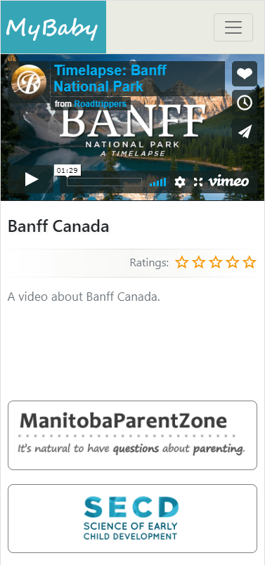 MyBaby - 视频视图（移动）