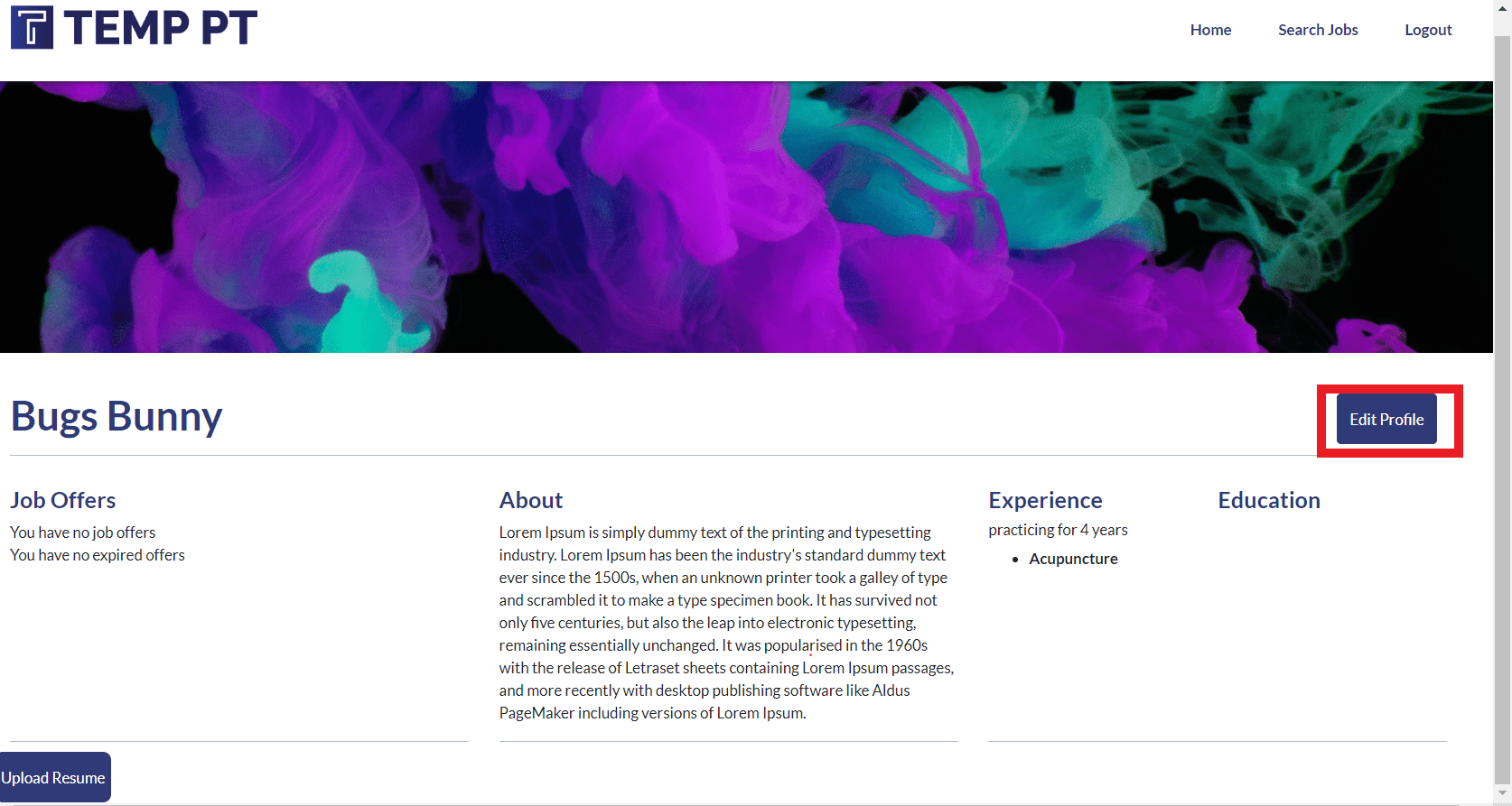 从业者资料屏幕