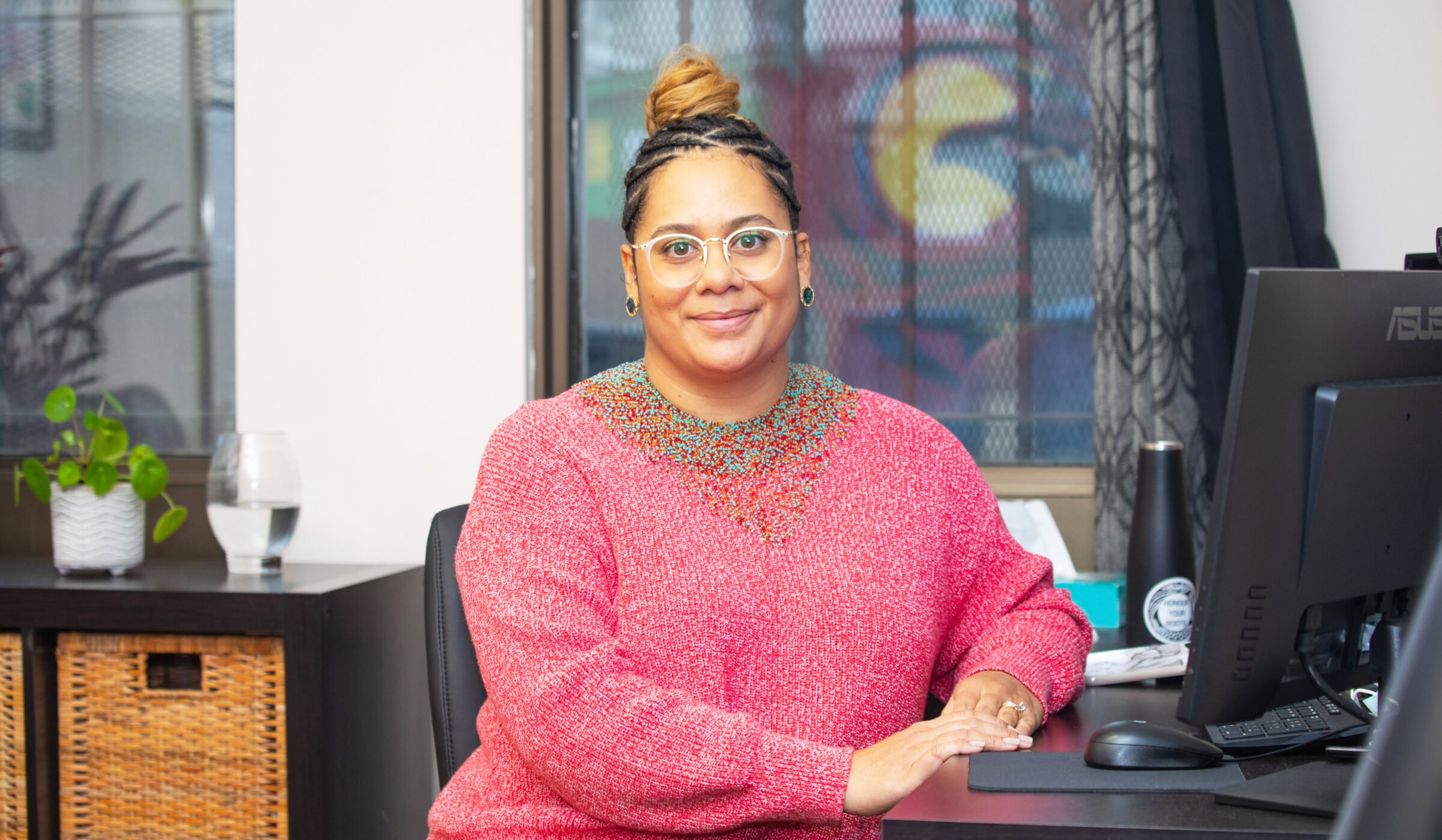 RRC E8足球比分社区发展毕业生安吉丽娜·佩尔蒂埃。达西·芬利拍摄。