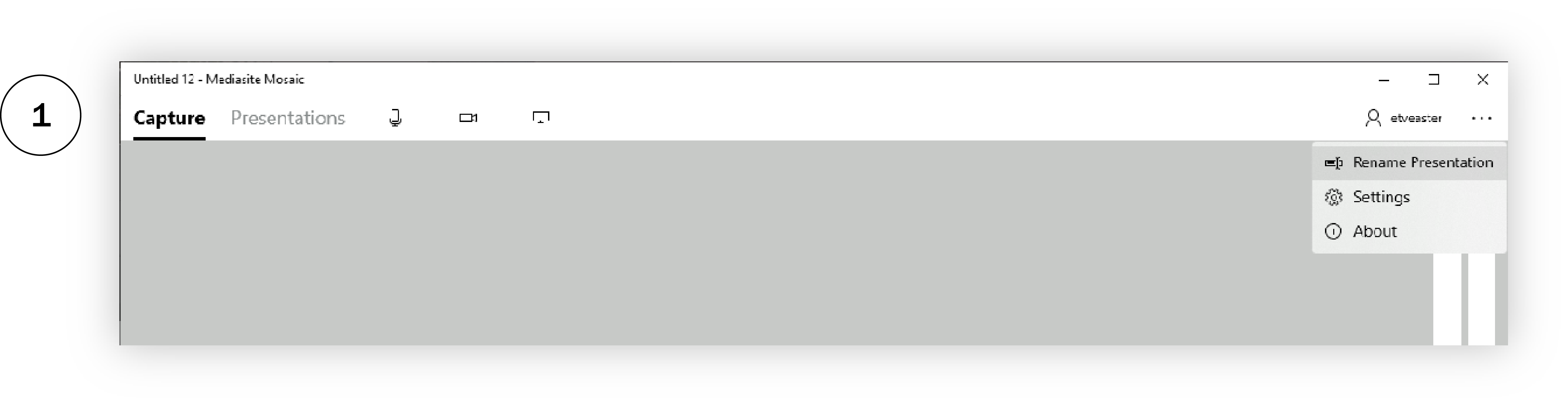 1。捕获窗口：记录演示