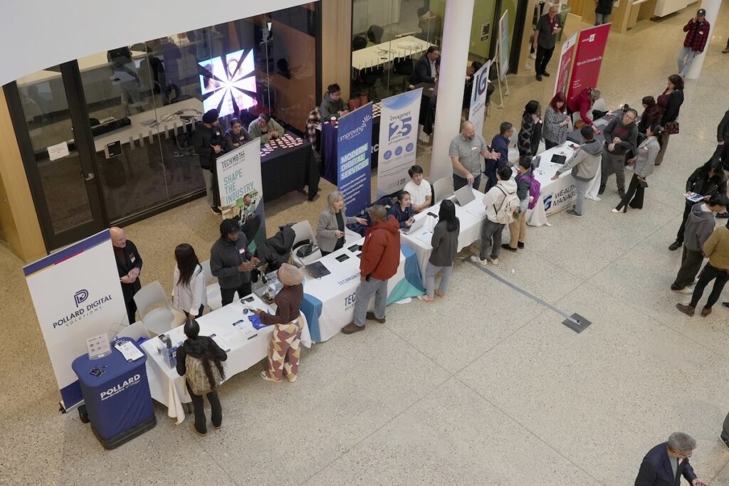 学生会议的航拍