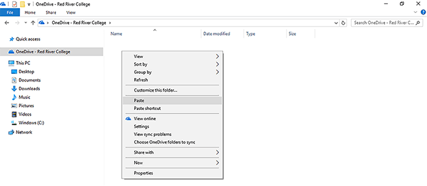 文件资源管理器粘贴