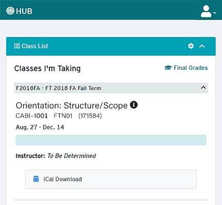 班级列表小部件