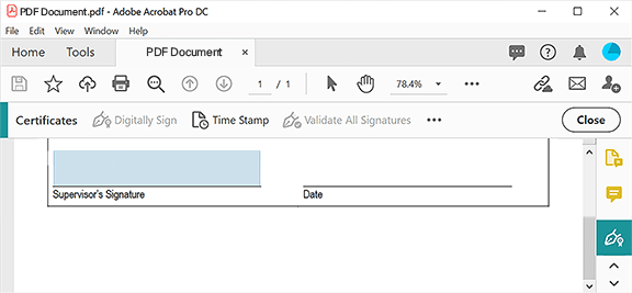 点击并拖动绘制签名框