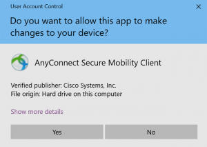 单击“是”以允许