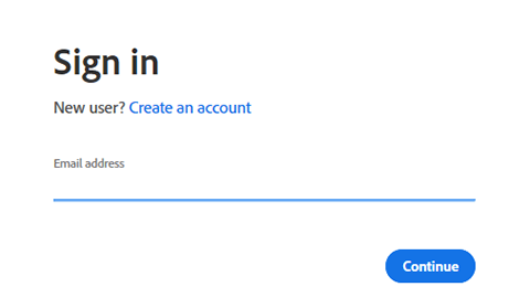 输入电子邮件地址，然后点击“继续”