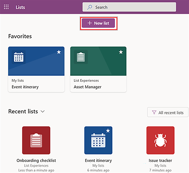 新列表按钮 - 列表主页
