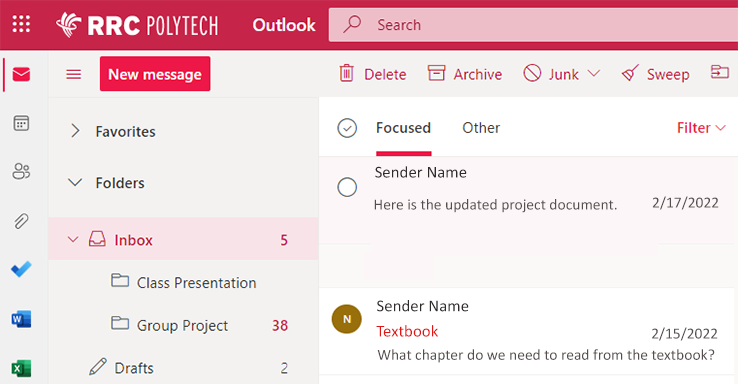 点按您想要移动的发件人电子邮件