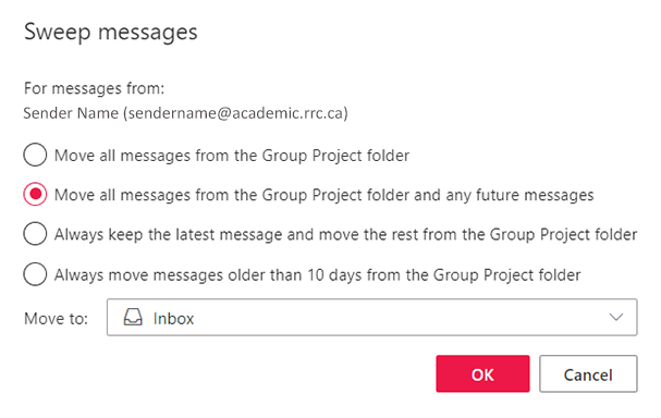选择移动选项和位置,然后点击“确定”
