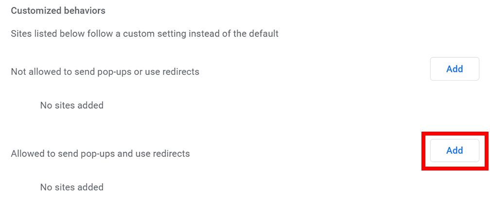 点击“添加”以允许