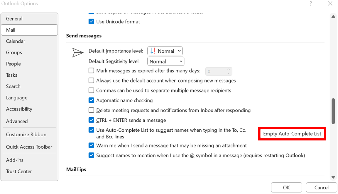 点击空的自动完成列表