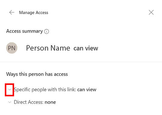 通过此链接点击特定人员的下拉菜单