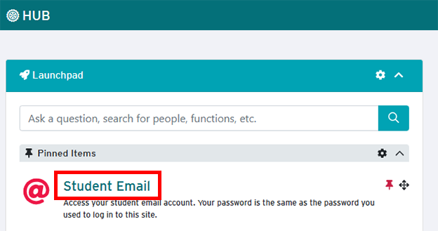 点击学生电子邮件
