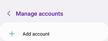 向下滚动并点击“添加帐户”