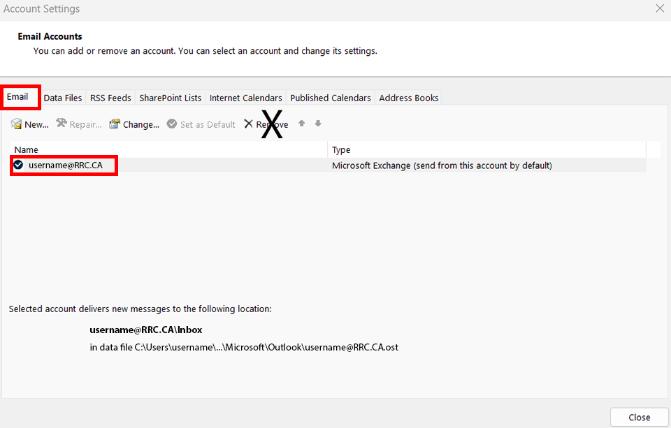 电子邮件选项卡