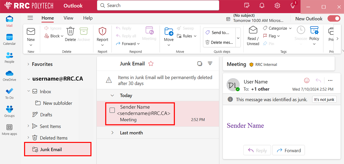 垃圾邮件文件夹