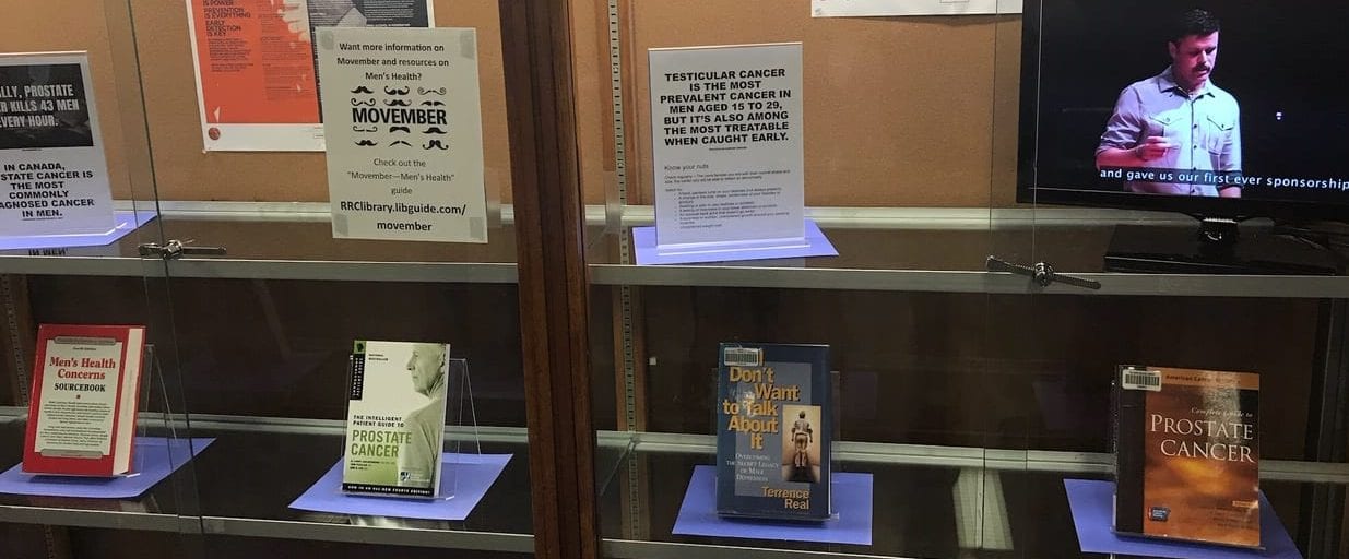 圣母大学e8体育网“Movember”橱窗展示