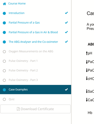 每次完成一个模块时，该模块标题旁边都会出现一个复选标记