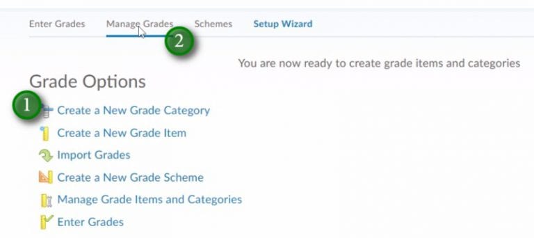 成绩簿设置向导选项的最终屏幕