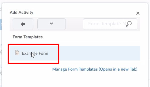 ;点击您要添加的表单